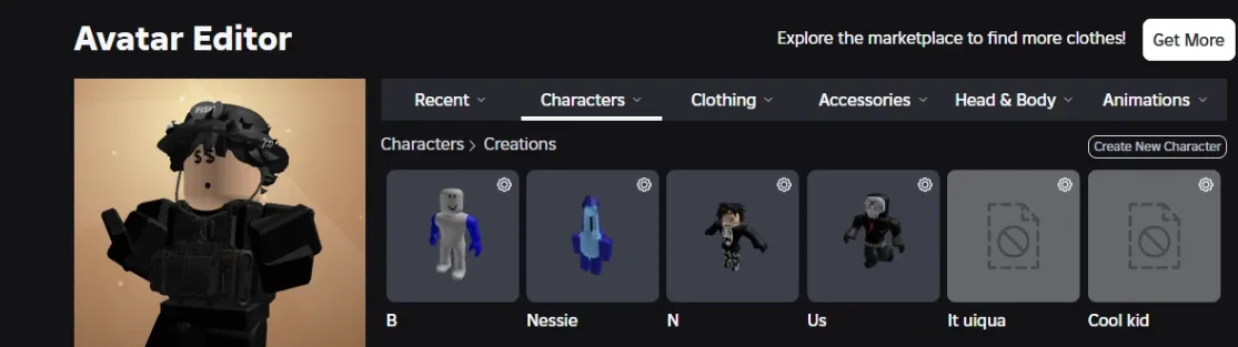 RBL2953 35.1K Robux Spend Total Account with Dark Blade, 3K Robux Permanent Fruit, 12.6M Bounty and Tactical Avatar Creations